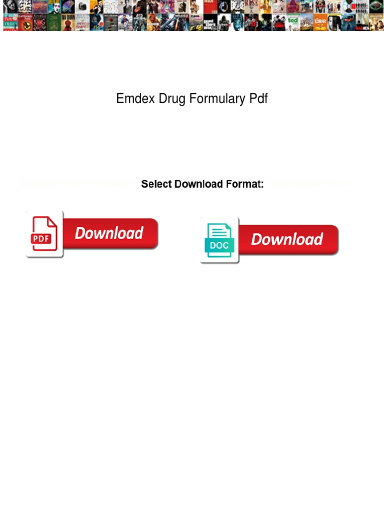 Emdex Drug Formulary PDF Guide | PDF
