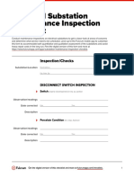 Electrical Substation Maintenance Inspection Checklist