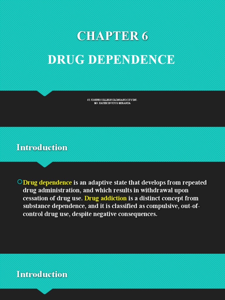 Understanding Drug Dependence and Abuse | PDF | Substance Dependence ...