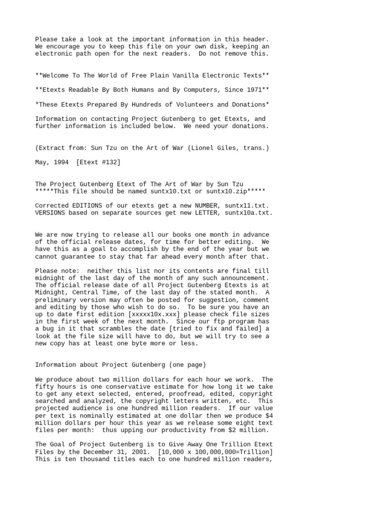 The Art of War PDF Project Gutenberg Siege