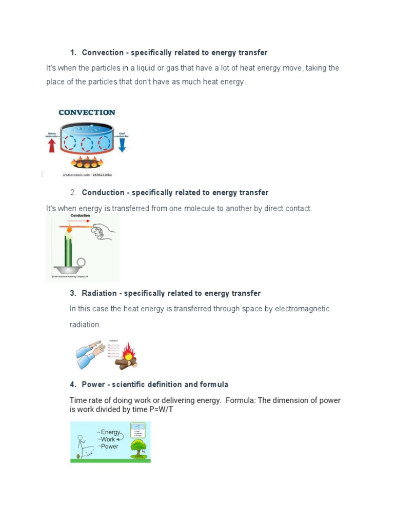 Energy Transfer: Definitions and Formulas | PDF | Teaching Methods ...