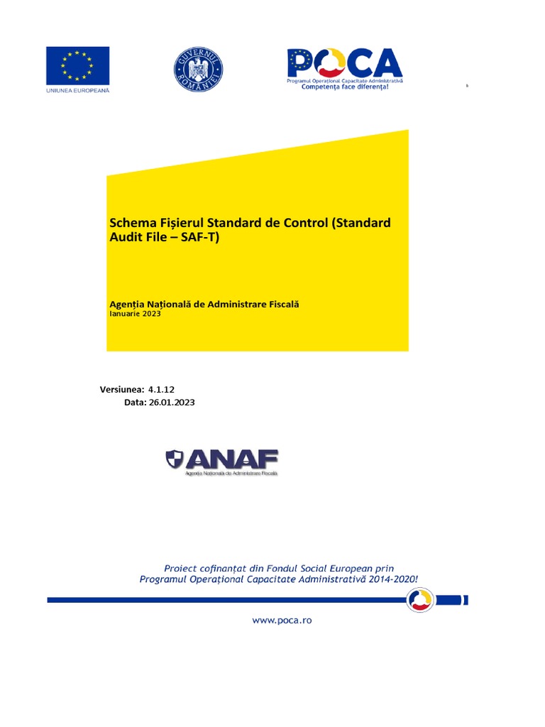 RO SAFT SchemaDefCod 20230306 | PDF