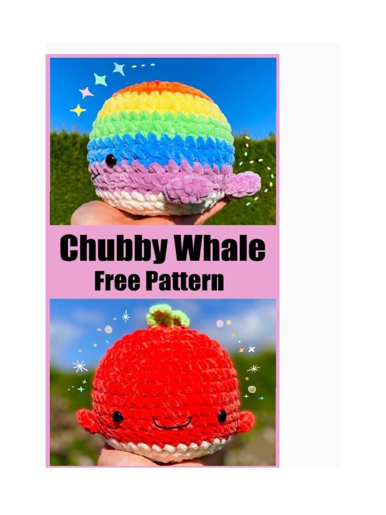 Chubby Plush Whale | PDF