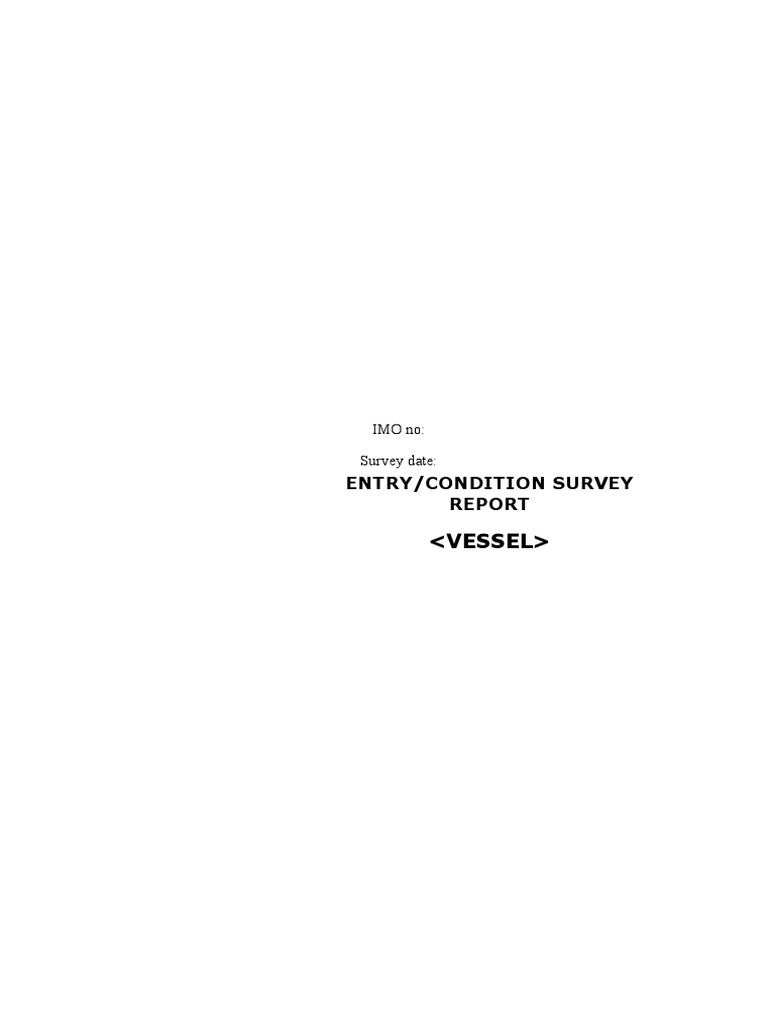 Condition Survey Report | PDF | Ships | Pump