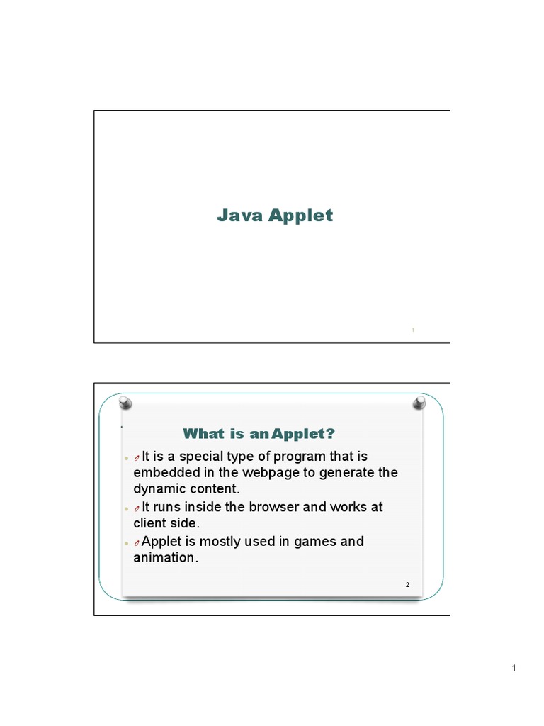 C175 Lecture 9 - Applets | PDF | Java Platform | Computing Platforms