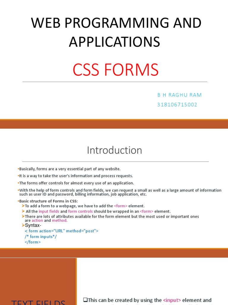 CSS Forms | PDF | Information Technology | Computer Science