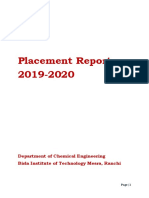 Placement Report (2016-2020)