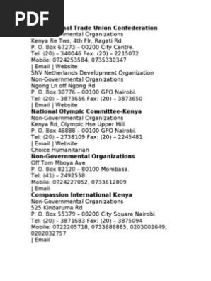 List of Ngos