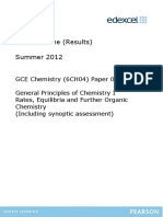 Markscheme Unit46CH04 June2012 IAL Edexcel Chemistry