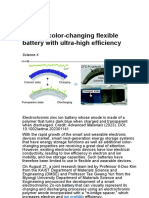 A Smart Color-Changing Flexible Battery With Ultra-High Efficiency