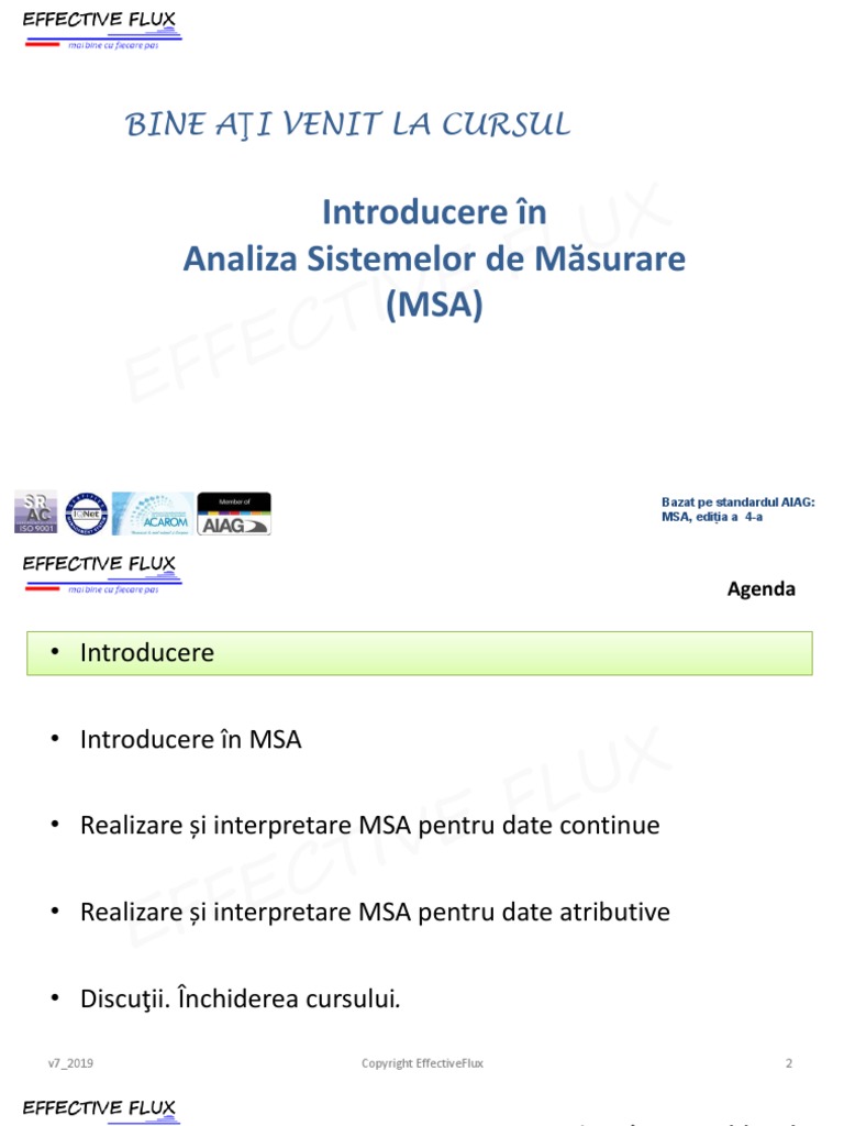 (MSA) - Introducere În Analiza Sistemelor de Măsurare | PDF