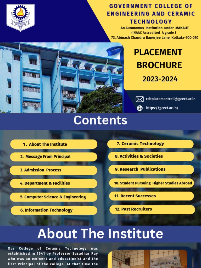 GCECT Placement Brochure 2023-24 | PDF | Robotics | Deep Learning