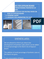 Additives For Gypsum Board