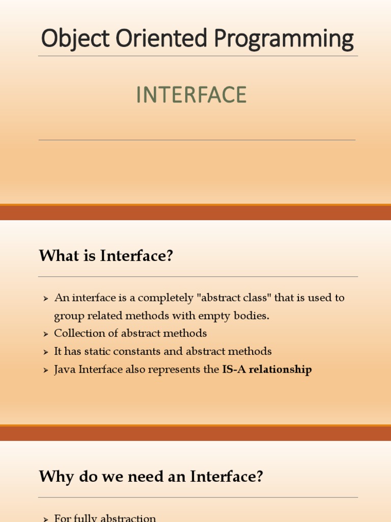 Lecture-11. Interface | PDF | Method (Computer Programming) | Class ...