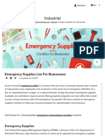 Emergency Supplies Checklist For Businesses - WebstaurantStore