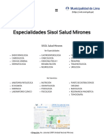 Especialidades Sisol Salud Mirones - SISOL