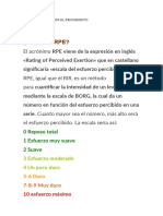 RPE FORMA DE MEDIR EL RENDIMIENTO en Base A RIR