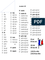 French Numbers Handout 1-100