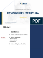 Sesion 2 - Revision de Literatura