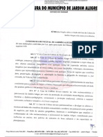 Lei 2118-2019 - Dispõe Sobre A Criação Da Casa Da Cultura de Jardim Alegre e Dá Outras Providências