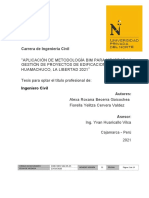 Aplicacion de Metodologia Bim para Mejorar La Gestion de Proyectos de Edificaciones de Huamachuco La Libertad 2021