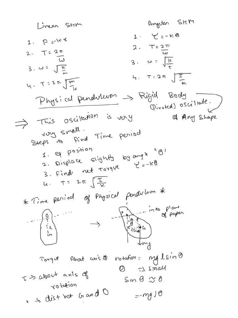 Physical pendulum pdf