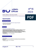 Bulletin Officiel N 16 Du 20 Avril 2023 27533