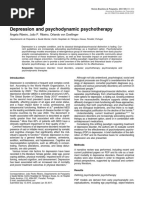 Depression and Psychodynamic Psychotherapy