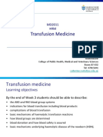 MD2011 HRM Week 3 Transfusion Medicine View