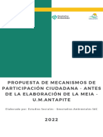Propuesta de Mecanismos de Participación Ciudadana - Antes de La Elaboración de La Meia - U.M.Antapite