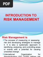 Introduction To Risk Management