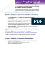 1) Setup Third-Party Applications (Wireless Connection)