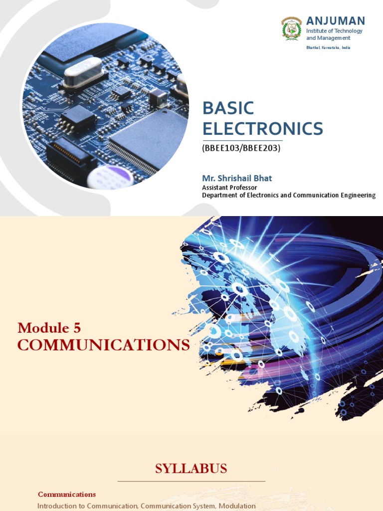 BBEE203 Module 5: Communications Syllabus | PDF | Modulation ...