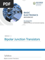 Basic Electronics (BBEE103/BBEE203) - Bipolar Junction Transistors (Module 2)