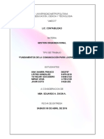 Fundamentos de La Comunicacion Organizacional Trabajo Final 2