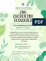 Póster Anuncio Del 2do Encuentro Ecologico