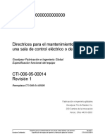 CTI-006-05-00014 Guidelines For Maintaining An Electrical or Process Control Room Español