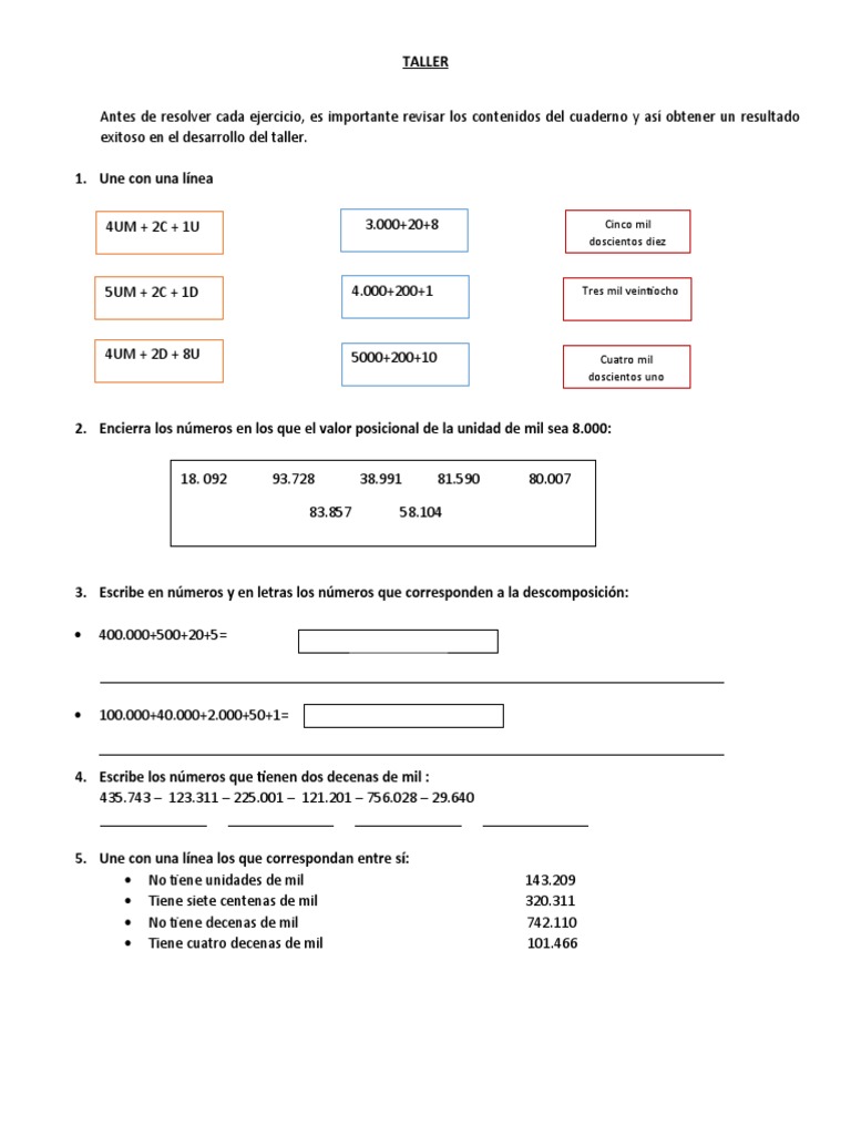 Ejercicios de Matemáticas para Niños | PDF | Conflictos | Operaciones ...