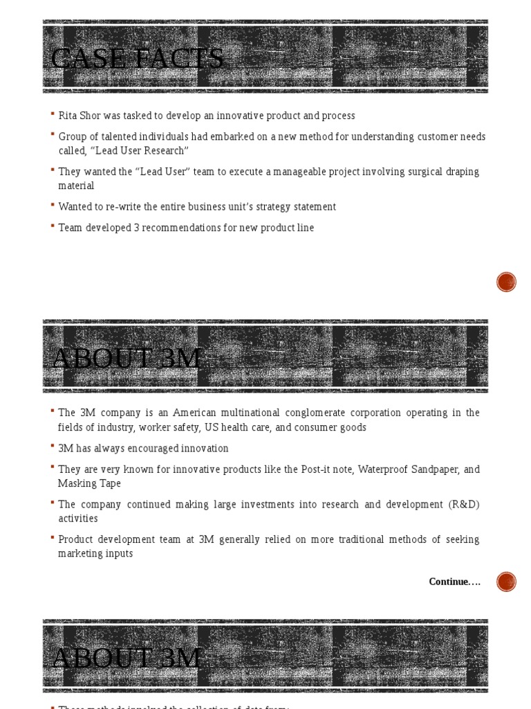 3M's Lead User Research for Surgical Drapes | PDF | Innovation | Market ...