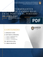 Determinantes Del Tipo de Cambio Real en El Peru en El Periodo de 1995-2021