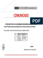 Comunicado - Oficio Multiple 014-2023