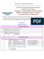 Assignment Questions Odd Semester 2023-24