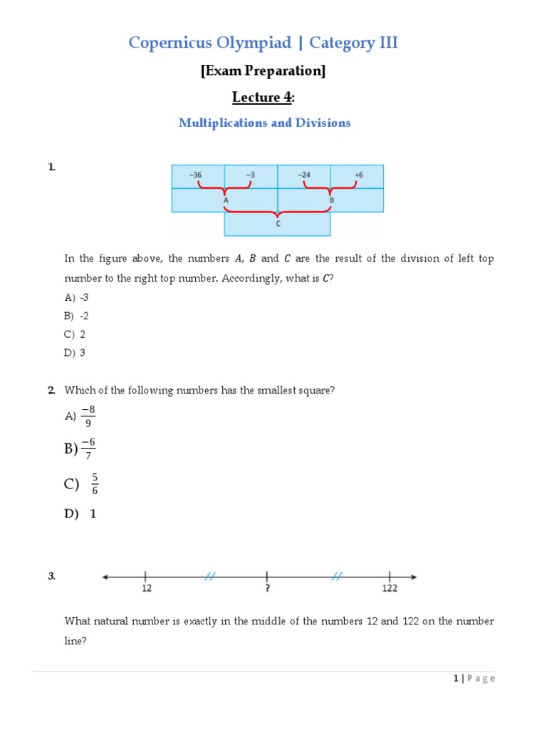 Copernicus Olympiad 2025: Math Prep | PDF