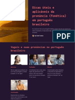 Dicas Uteis e Aplicaveis Da Pronuncia Fonetica em Portugues Brasileiro
