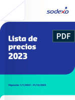 Lista de Precios: Vigencia: 1/1/2023 - 31/12/2023