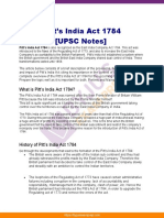 Pitts India Act 1784 Upsc Notes 13