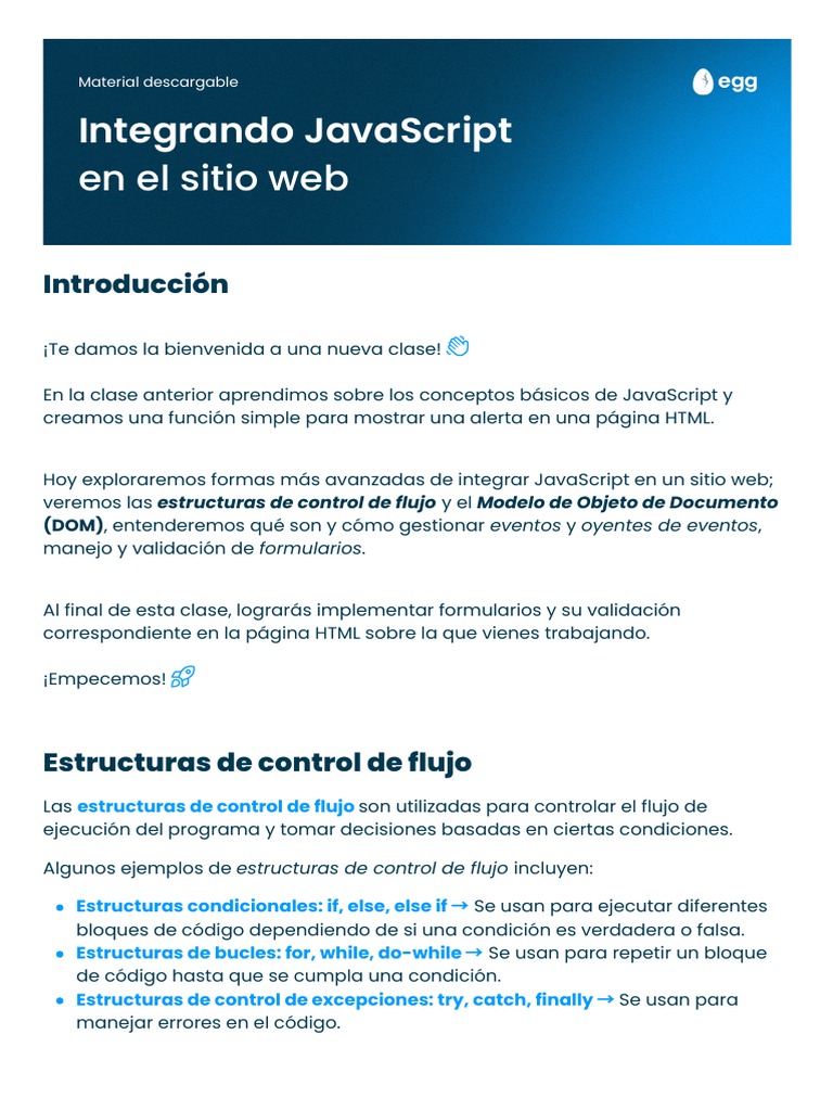 Clase 5 JavascritpDescargable | PDF | Modelo de objeto de documento ...