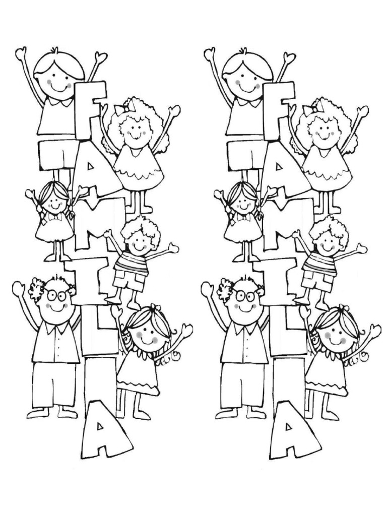 Familia para Colorear | PDF