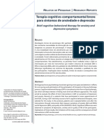 Terapia cognitivo-comportamental breve para sintomas de ansiedade e depressão