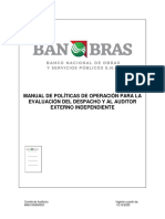 Manual de Políticas de Operación para La Evaluación Del Despacho y Al Auditor Externo Independiente